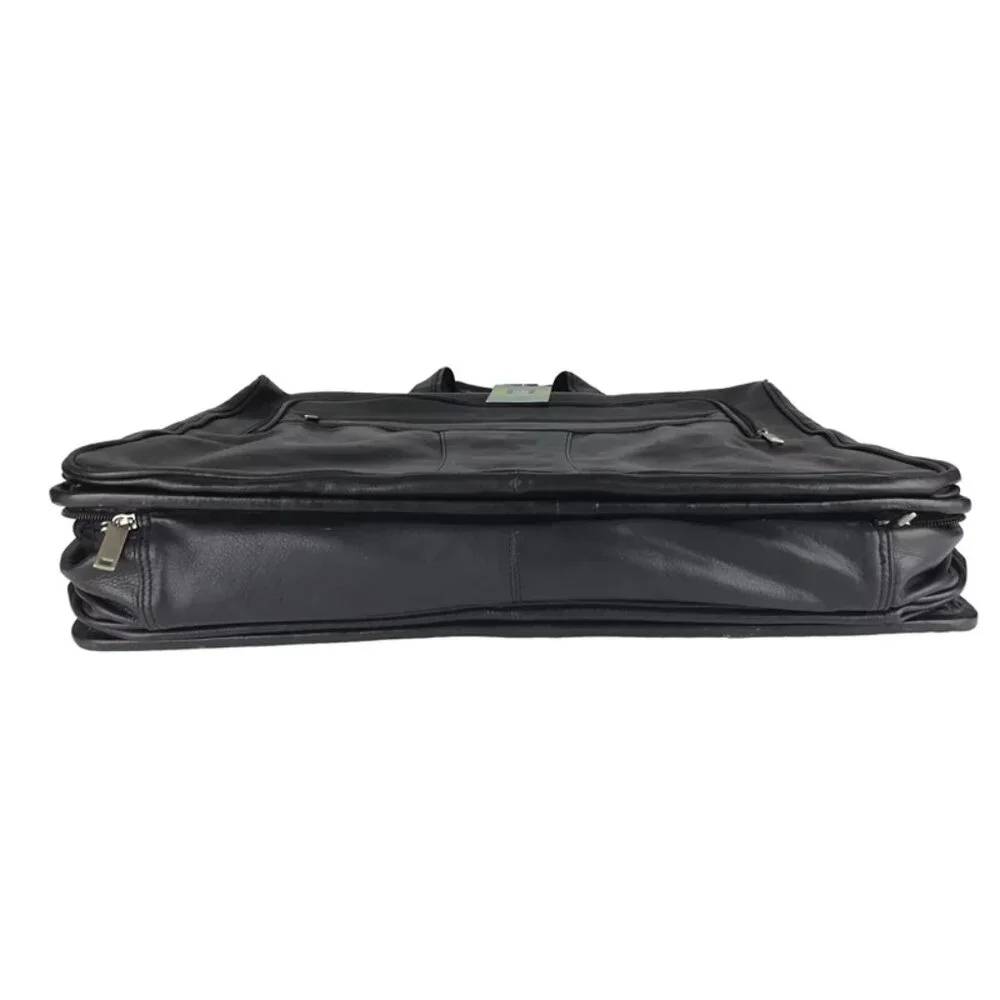 Mad House Unisex Black GM Licensed‎ Product Leather Double Handles Portfolio Bag